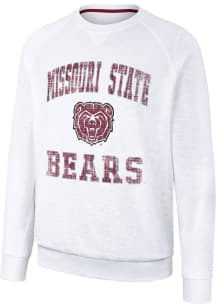 Colosseum Missouri State Bears Mens White Reggie Long Sleeve Crew Sweatshirt