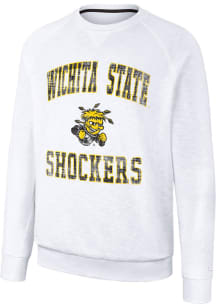 Colosseum Wichita State Shockers Mens White Reggie Long Sleeve Crew Sweatshirt