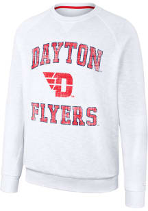 Colosseum Dayton Flyers Mens White Reggie Long Sleeve Crew Sweatshirt