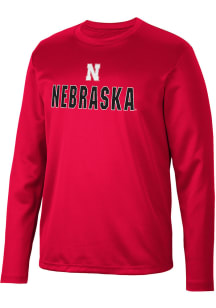 Mens Nebraska Cornhuskers Red Colosseum Reed Long Sleeve T-Shirt