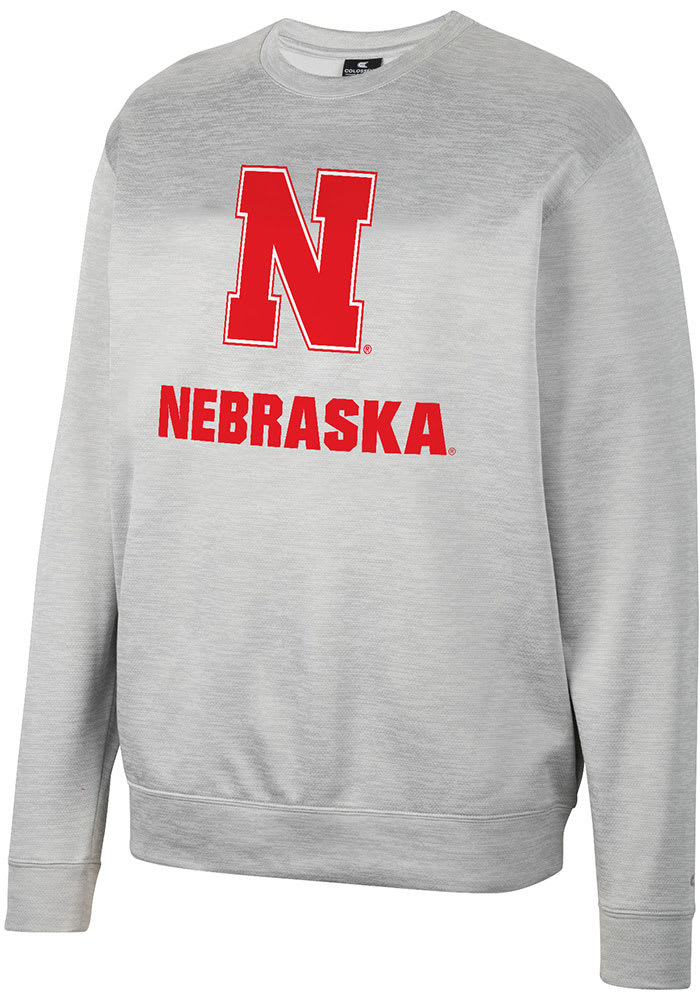 Creed Rohloff Nebraska Colosseum Mens GREY Nebraska Cornhuskers Creed Long Sleeve Sweatshirt ...