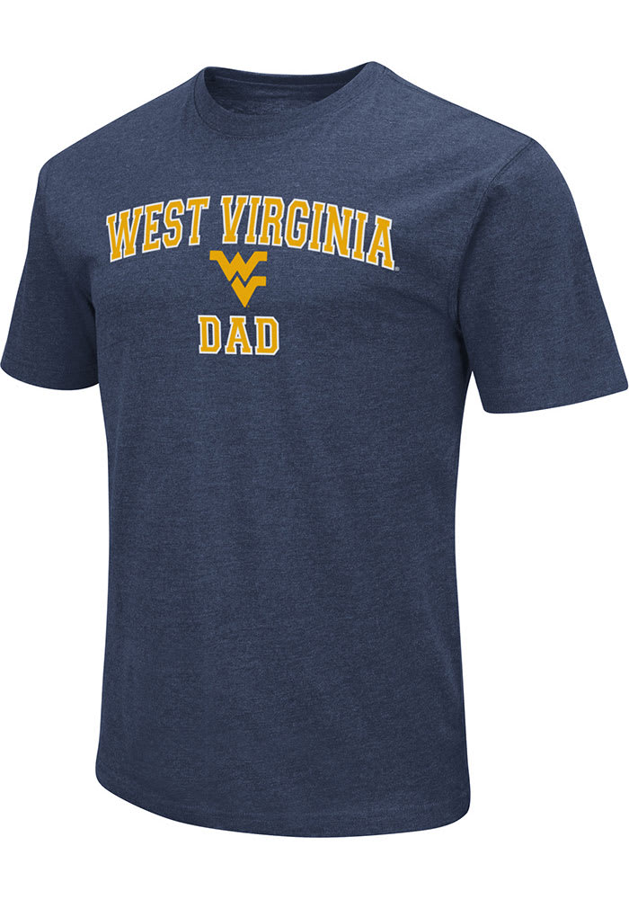 Colosseum West Virginia Mountaineers Navy Blue #1 Graphic Dad Short Sleeve Fashion T Shirt