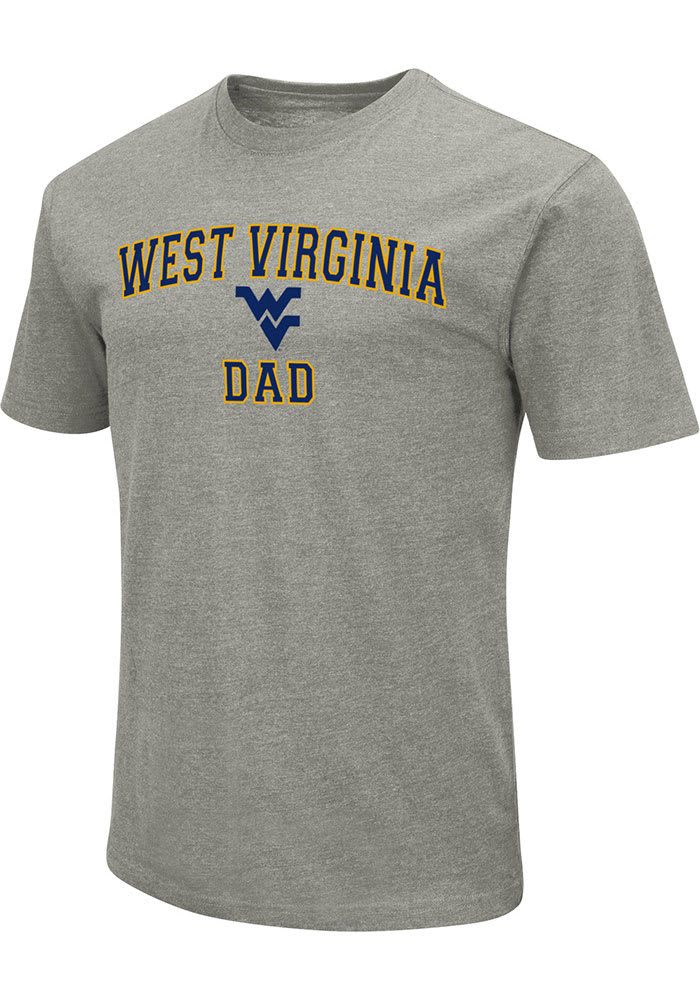 Colosseum West Virginia Mountaineers Grey #1 Graphic Dad Short Sleeve Fashion T Shirt
