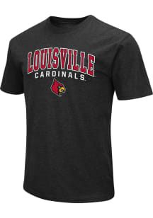Colosseum Louisville Cardinals Black Arch Mascot Mascot Short Sleeve T Shirt