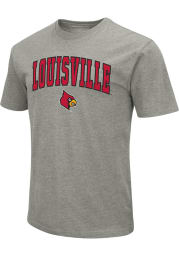 Colosseum Louisville Cardinals Grey Arch Mascot Short Sleeve Fashion T Shirt