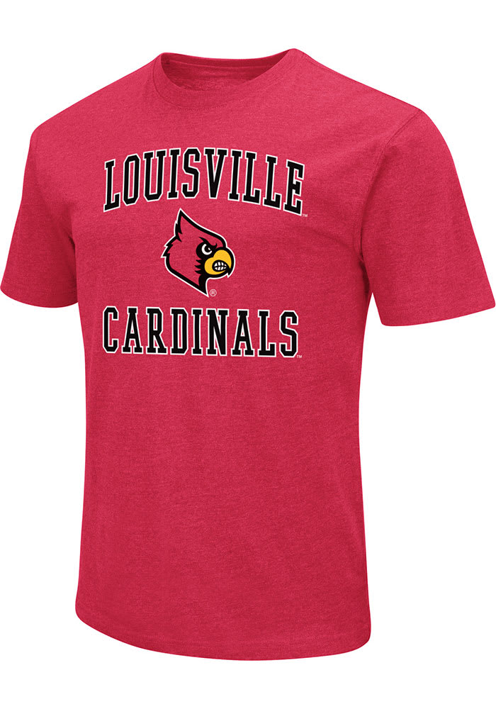 Colosseum Louisville Cardinals Red #1 Graphic Short Sleeve Fashion T Shirt