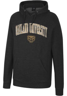 Colosseum Oakland University Golden Grizzlies Mens Black Allen Long Sleeve Hoodie