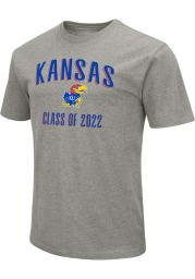 Colosseum Kansas Jayhawks Grey Class of 2022 Short Sleeve T Shirt