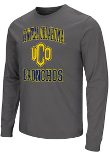 Colosseum Central Oklahoma Bronchos Charcoal Playbook Number One Long Sleeve T Shirt