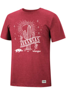 Wrangler Arkansas Razorbacks Cardinal Desert Short Sleeve Fashion T Shirt