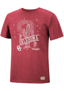 Wrangler Oklahoma Sooners Crimson Desert Short Sleeve Fashion T Shirt