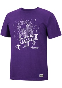 Wrangler Tarleton State Texans Purple Desert Short Sleeve Fashion T Shirt
