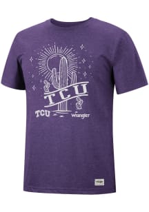 Wrangler TCU Horned Frogs Purple Desert Short Sleeve Fashion T Shirt