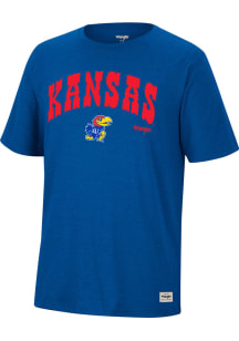 Wrangler Kansas Jayhawks Blue Team Short Sleeve Fashion T Shirt