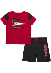 Infant Indiana Hoosiers Cardinal Colosseum Herman SS Top and Bottom Set