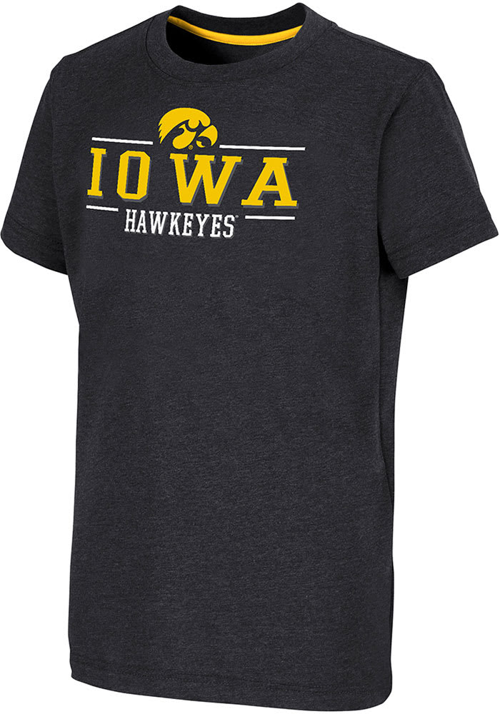 Colosseum Iowa Hawkeyes Youth Black Toontown Short Sleeve T-Shirt