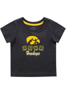 Infant Iowa Hawkeyes Black Colosseum Roger Short Sleeve T-Shirt