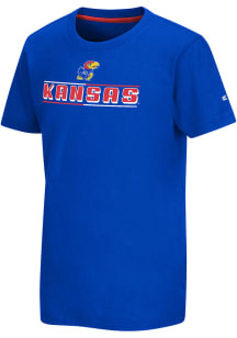 Colosseum Kansas Jayhawks Youth Blue Eddie Short Sleeve T-Shirt