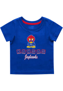 Colosseum Kansas Jayhawks Infant Roger Short Sleeve T-Shirt Blue