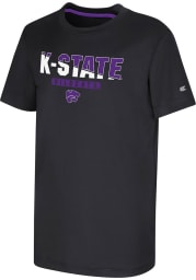 Colosseum K-State Wildcats Youth Grey RK Short Sleeve T-Shirt