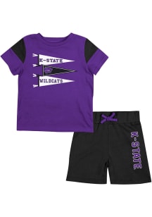 Colosseum K-State Wildcats Infant Purple Herman SS Set Top and Bottom