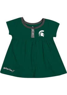 Colosseum Michigan State Spartans Baby Girls Green Jessica Short Sleeve Dress