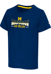 Colosseum Michigan Wolverines Toddler Navy Blue Marvin Short Sleeve T-Shirt