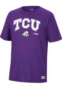 Wrangler TCU Horned Frogs Purple Team Short Sleeve Fashion T Shirt