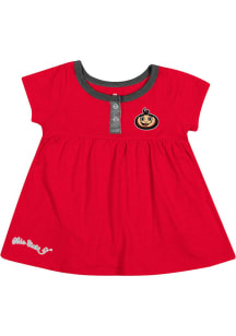 Colosseum Ohio State Buckeyes Baby Girls Red Jessica Short Sleeve Dress