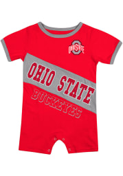 Colosseum Ohio State Buckeyes Baby Red Teddy Short Sleeve One Piece