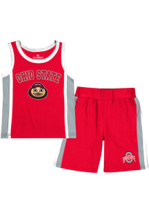 Toddler Ohio State Buckeyes Red Colosseum Do Right Top and Bottom Set