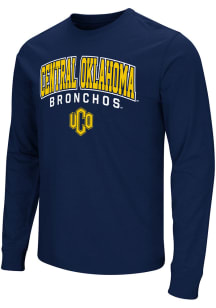 Colosseum Central Oklahoma Bronchos Navy Blue Playbook Arch Mascot Long Sleeve T Shirt