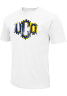 Colosseum Central Oklahoma Bronchos White Playbook Team Logo Short Sleeve T Shirt