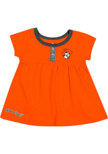 Colosseum Oklahoma State Cowboys Baby Girls Orange Jessica Short Sleeve Dress