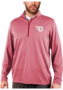 Antigua Dayton Flyers Mens Red Rally Long Sleeve 1/4 Zip Pullover