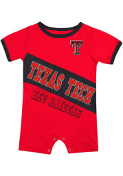 Colosseum Texas Tech Red Raiders Baby Red Teddy Short Sleeve One Piece
