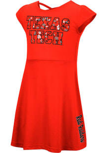 Colosseum Texas Tech Red Raiders Toddler Girls Red Merry Go Round Short Sleeve Dresses