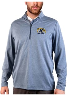 Antigua Kent State Golden Flashes Mens Navy Blue Rally Long Sleeve 1/4 Zip Pullover