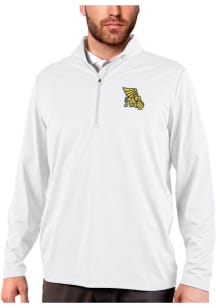 Antigua Missouri Western Griffons Mens White Rally Long Sleeve 1/4 Zip Pullover