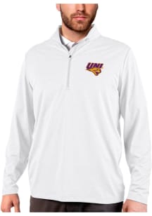 Antigua Northern Iowa Panthers Mens White Rally Long Sleeve 1/4 Zip Pullover