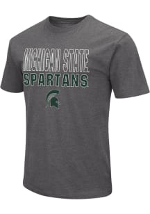 Colosseum Michigan State Spartans Charcoal Flat Name Short Sleeve T Shirt