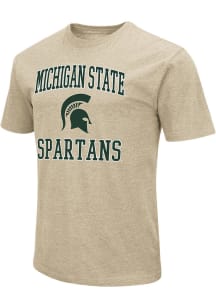Colosseum Michigan State Spartans Oatmeal Number One Graphic Short Sleeve T Shirt