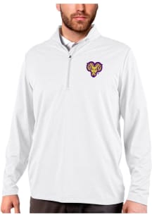 Antigua West Chester Golden Rams Mens White Rally Long Sleeve 1/4 Zip Pullover