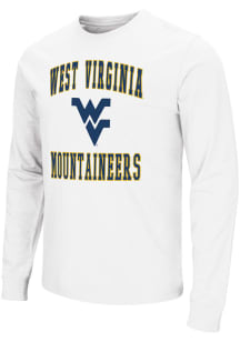Colosseum West Virginia Mountaineers White Number One Graphic Long Sleeve T Shirt