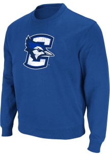 Colosseum Creighton Bluejays Mens Blue Stadium Team Logo Long Sleeve Crew Sweatshirt