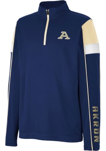 Colosseum Akron Zips Youth Navy Blue Screever Long Sleeve Quarter Zip Shirt