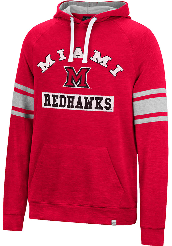 Colosseum Miami RedHawks Mens Red Your Opinion Man Long Sleeve Hoodie