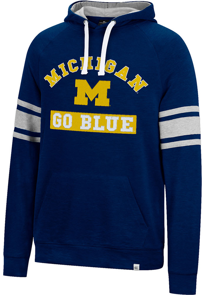 Colosseum Michigan Wolverines Mens Navy Blue Your Opinion Man Long Sleeve Hoodie