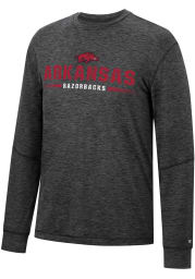 Colosseum Arkansas Razorbacks Black Tournament Long Sleeve T Shirt
