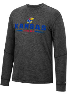 Colosseum Kansas Jayhawks Black Tournament Long Sleeve T Shirt